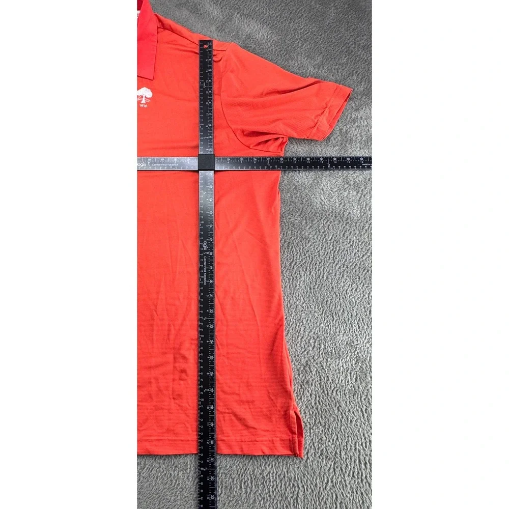 Adidas Golf Polo‎ Mens 2XL Red Excellent Short Sleeve Micro Stripe B32519